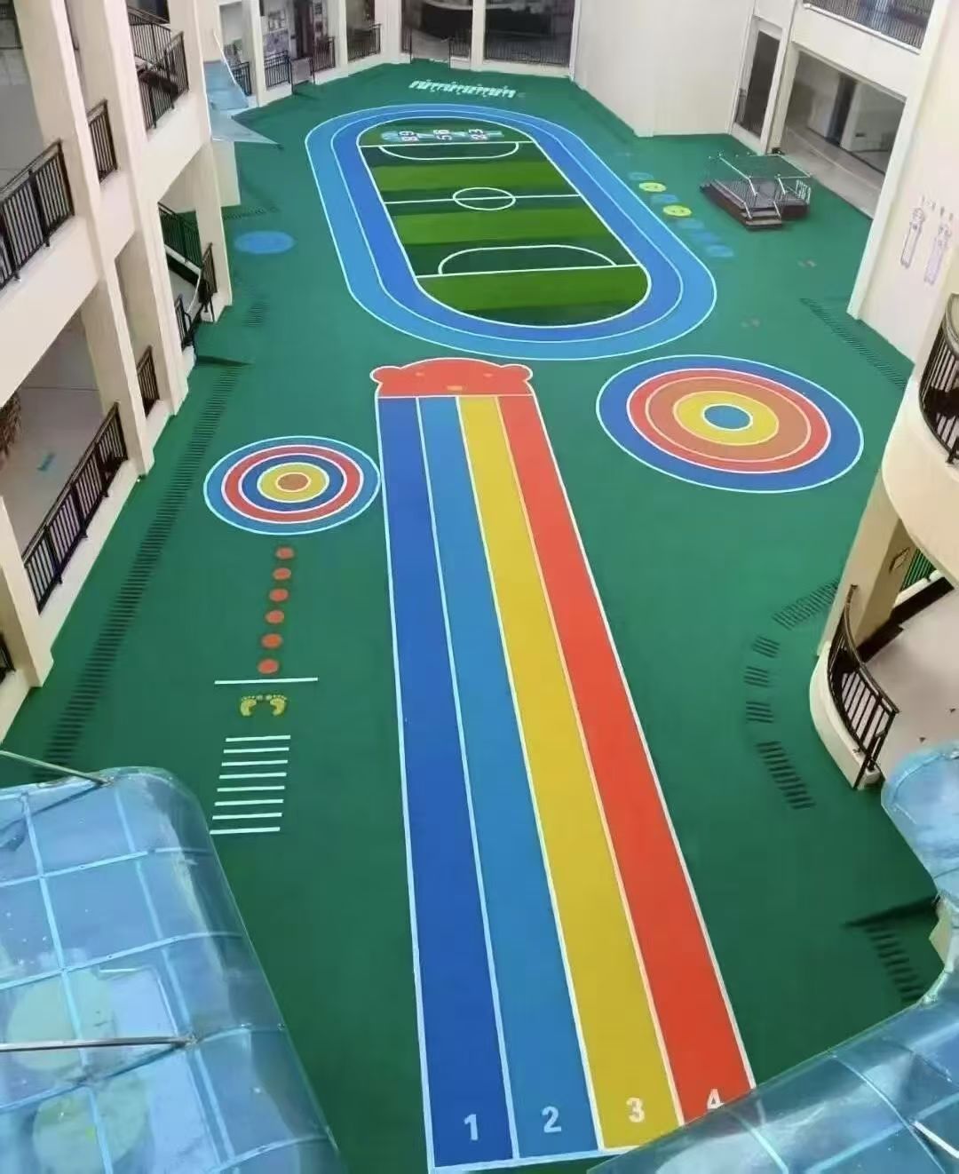 桂林市幼儿园塑胶跑道学校运动操场 - 厂家